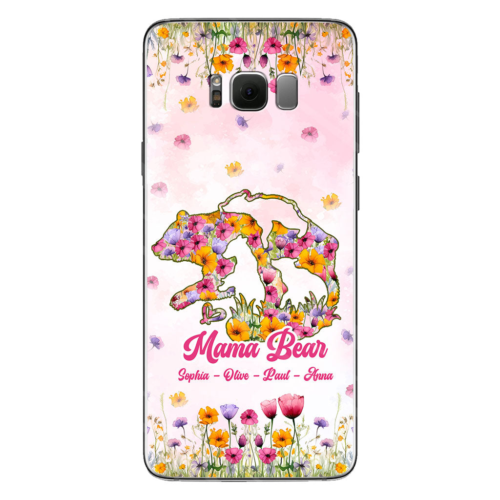 Mama Bear - Personalized Mother Clear Phone Case