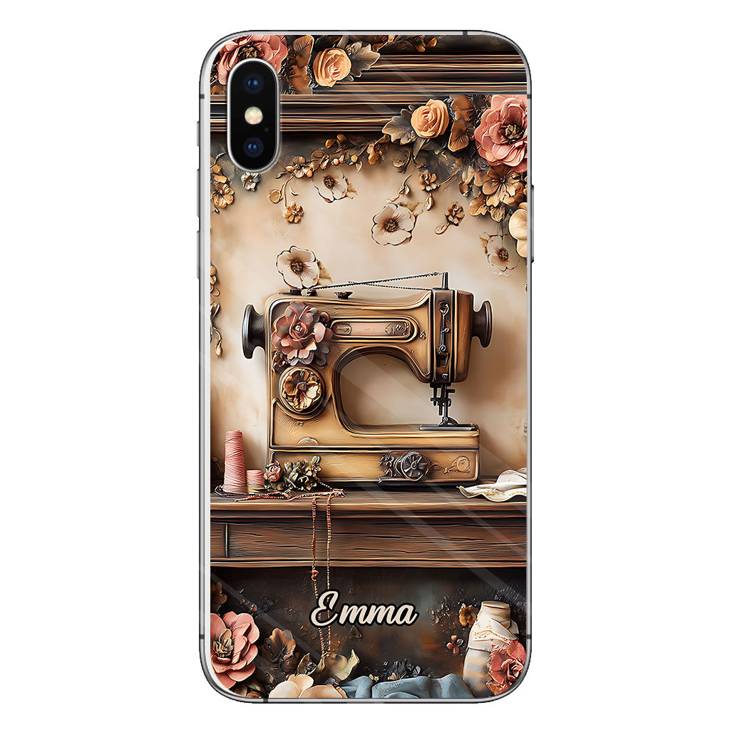 Beautiful Sewing Machine - Personalized Sewing Clear Phone Case
