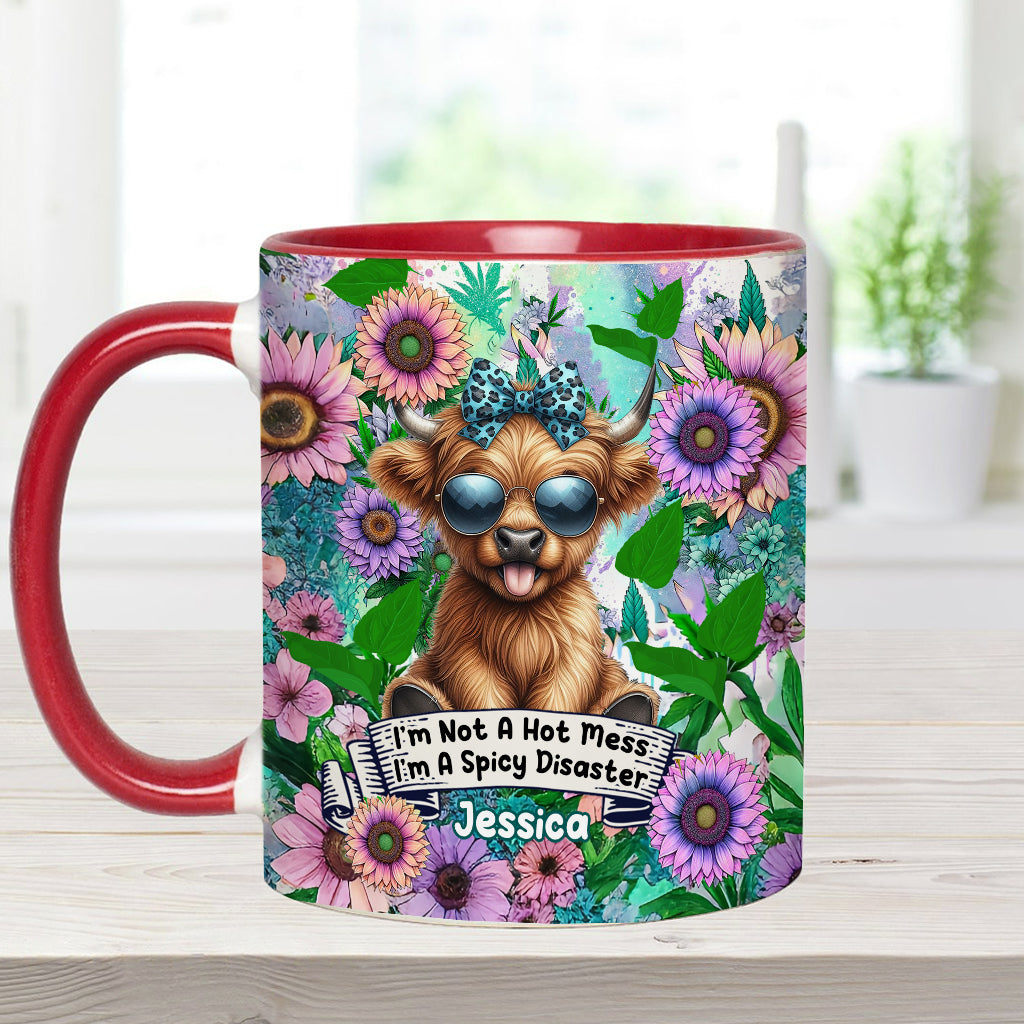 I'm Not A Hot Mess - Personalized Accent Mug
