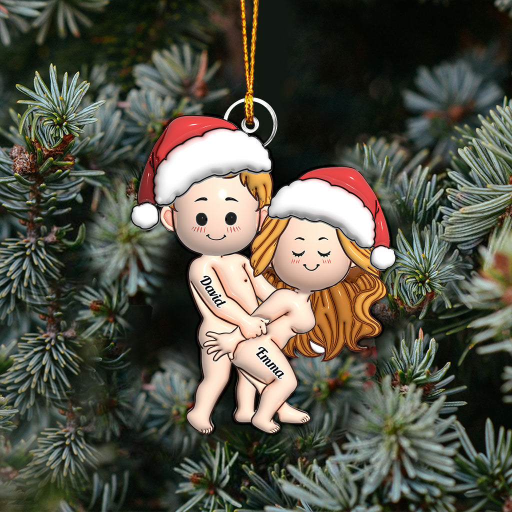 I Love You Forever - Personalized Couple Custom Shaped Ornament