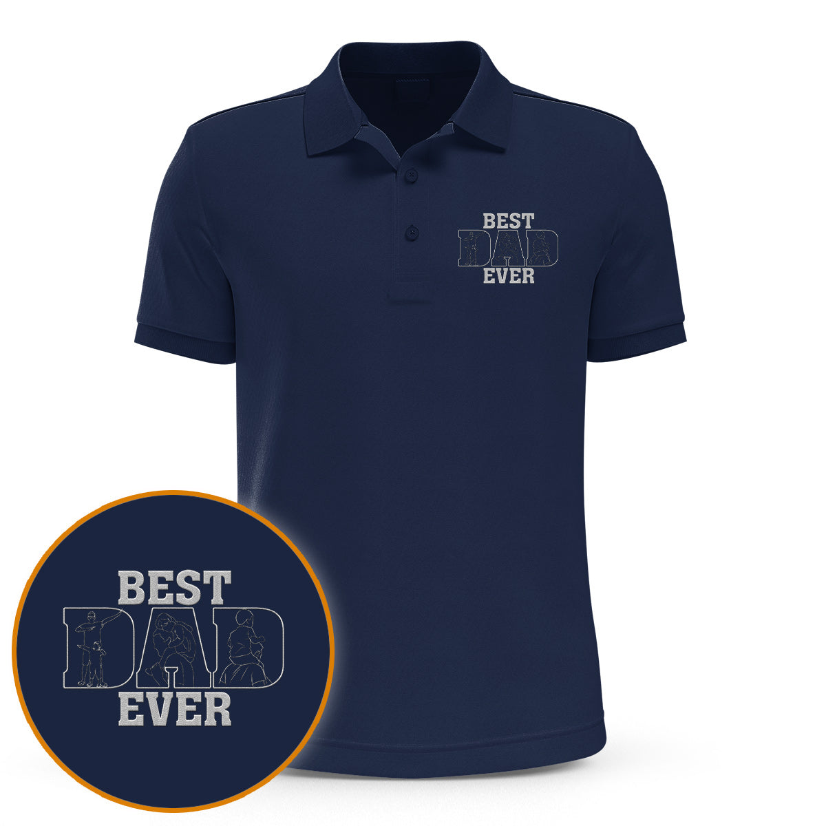 Dad/ Grandpa/ Mom... Since Year - Personalized Father Embroidered Polo Shirt