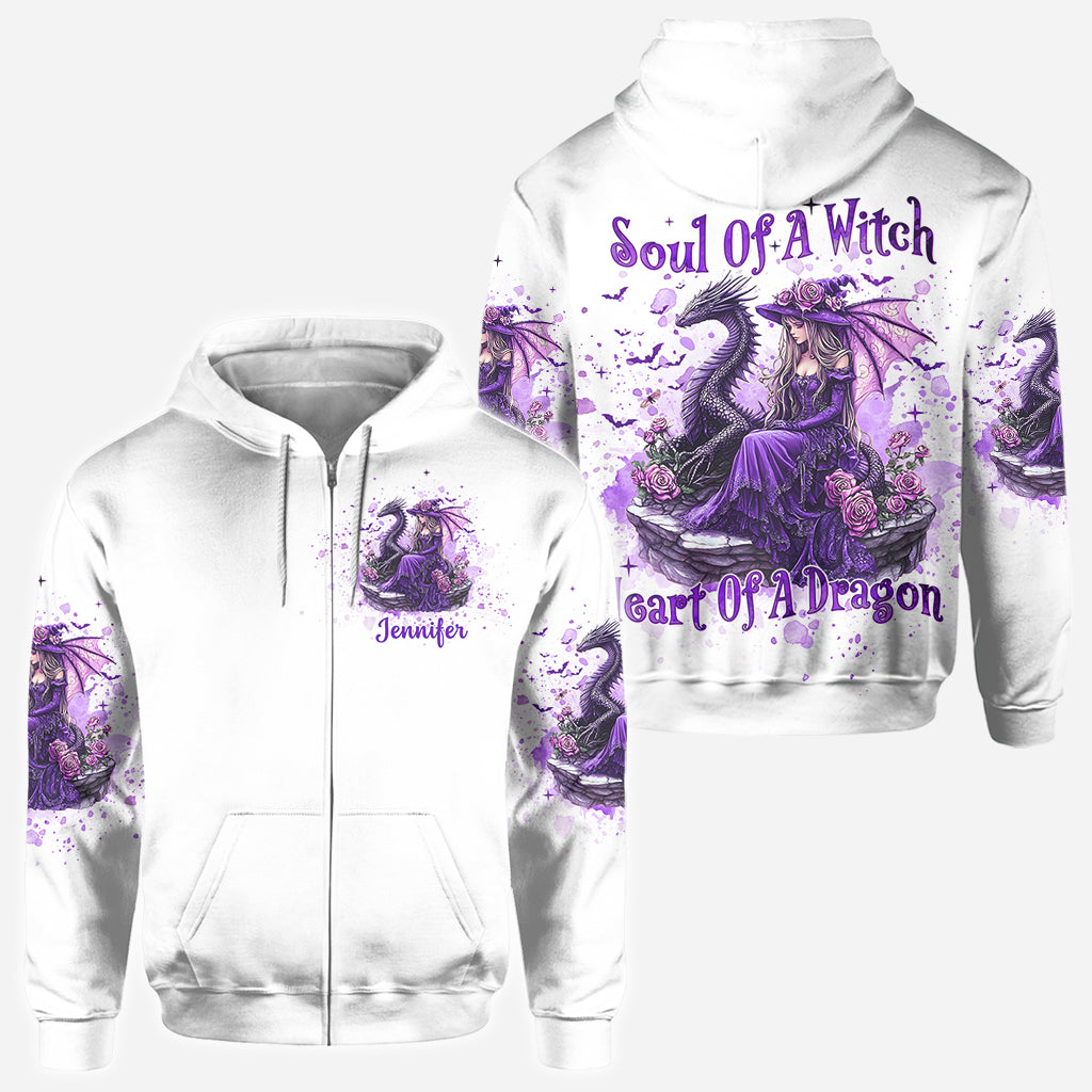 Soul Of A Witch Heart Of A Dragon - Personalized Witch All Over Shirt