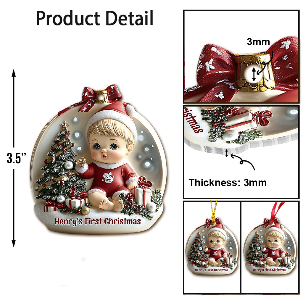 Erstes Weihnachtsfest für Babys – Personalisierter Neugeborenen-Weihnachtsschmuck