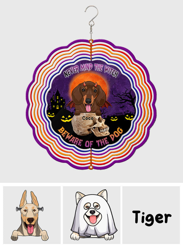 Beware Of The Dogs - Personalized Dog Wind Spinner