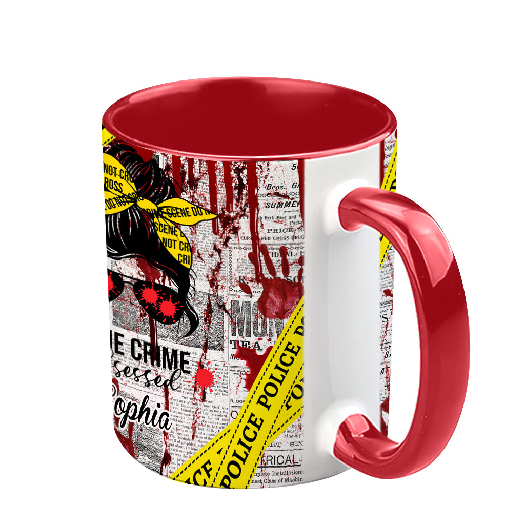 True Crime Obessed - Personalized Accent Mug