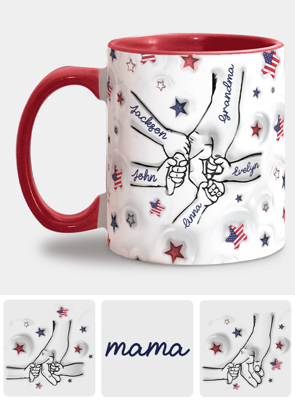 Proud Grandma Mom Aunt - Personalized Grandma Accent Mug