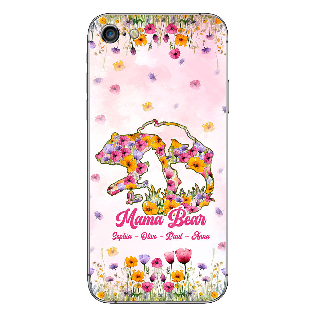 Mama Bear - Personalized Mother Clear Phone Case