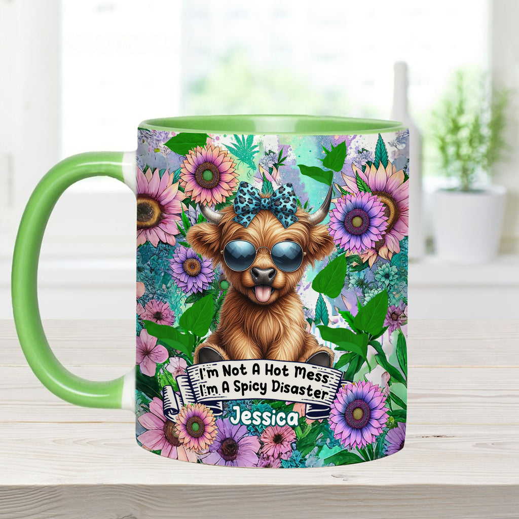 I'm Not A Hot Mess - Personalized Accent Mug