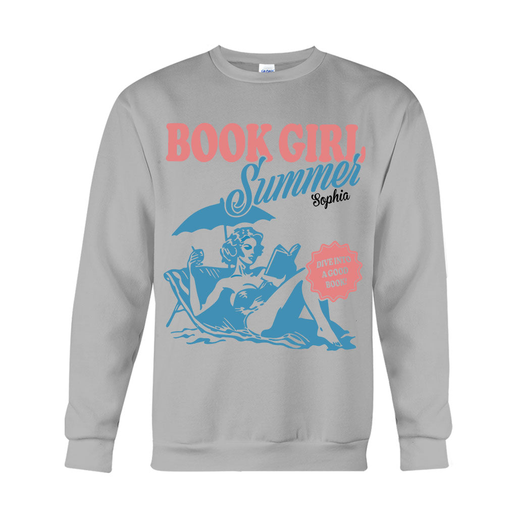 Book Girl Summer - Personalized Book T-shirt And Hoodie