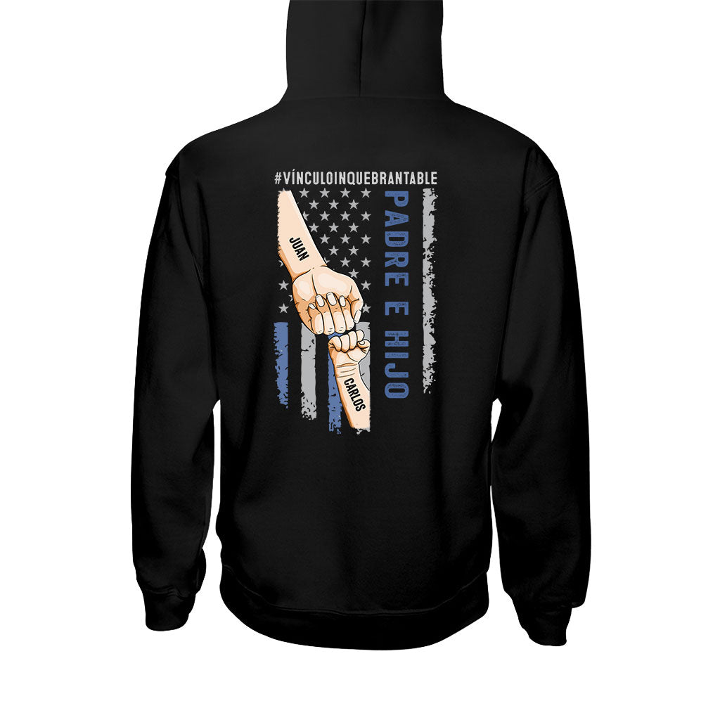 Padre E Hijos Vínculo Inquebrantable - Personalized Father T-shirt and Hoodie