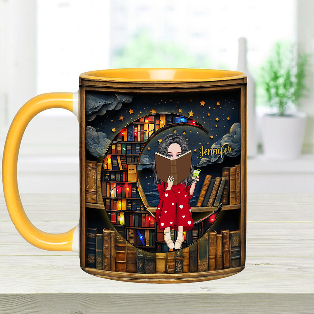 Just A Girl Who Loves Books - Personalized Book Accent Mug
