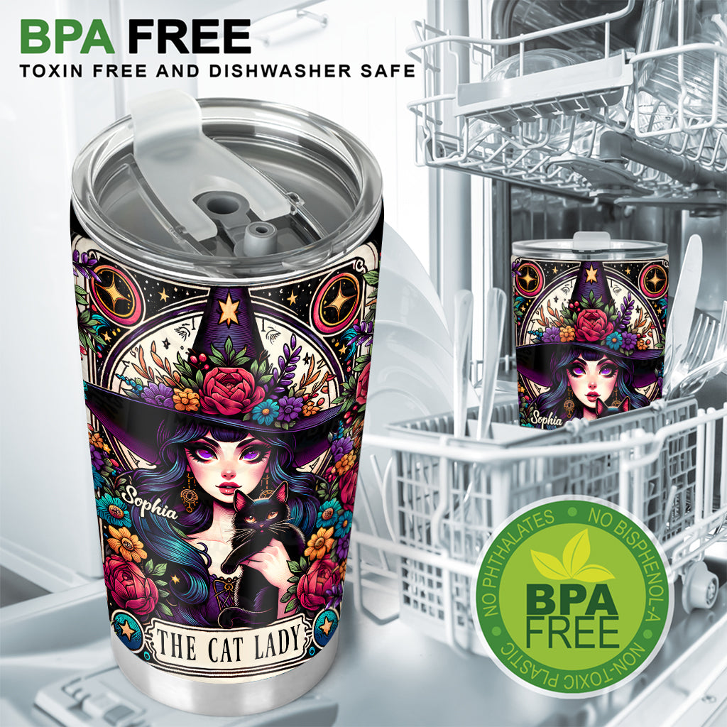The Cat Lady - Personalized Witch Tumbler