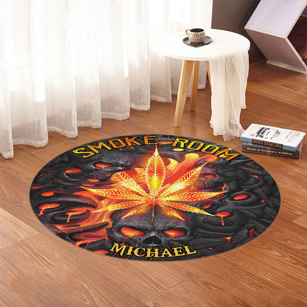Smoke Room - Personalized Weed Round Rug