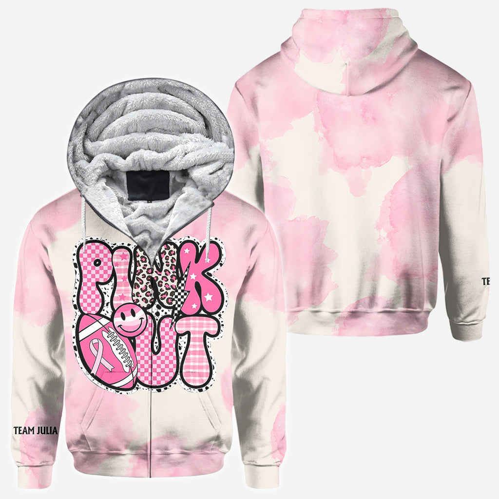 Pink Out - T-shirt personnalisé intégral de sensibilisation au cancer du sein