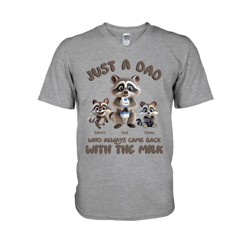 Just A Dad Who Always Came Back With The Milk - Personalized Father T-shirt And Hoodie
