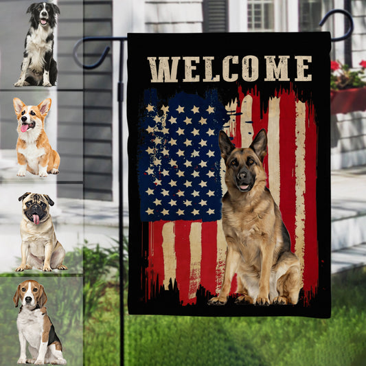 Drapeau pour chiot - Drapeau de jardin personnalisé pour chien