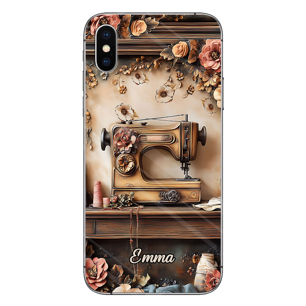 Beautiful Sewing Machine - Personalized Sewing Clear Phone Case