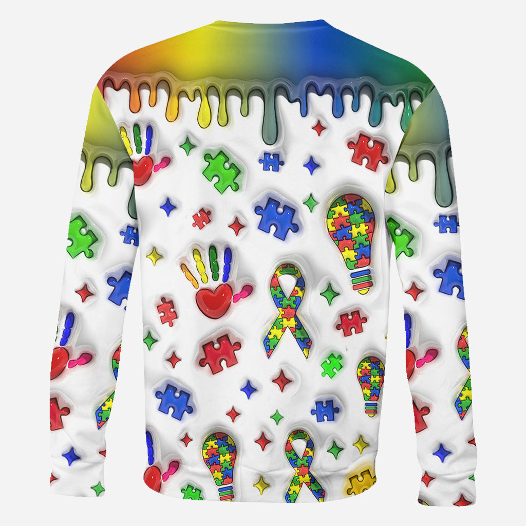 Autism Awareness - Personalized Autism Awareness All Over Shirt