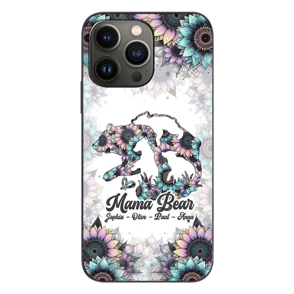 Mama Bear - Personalized Mother Clear Phone Case