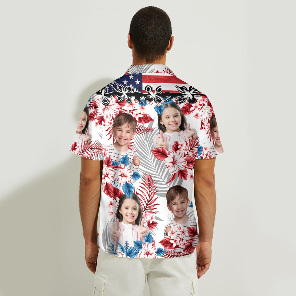 Upload Photo 4th Of July Shirt - Personalized Father Hawaiian Shirt