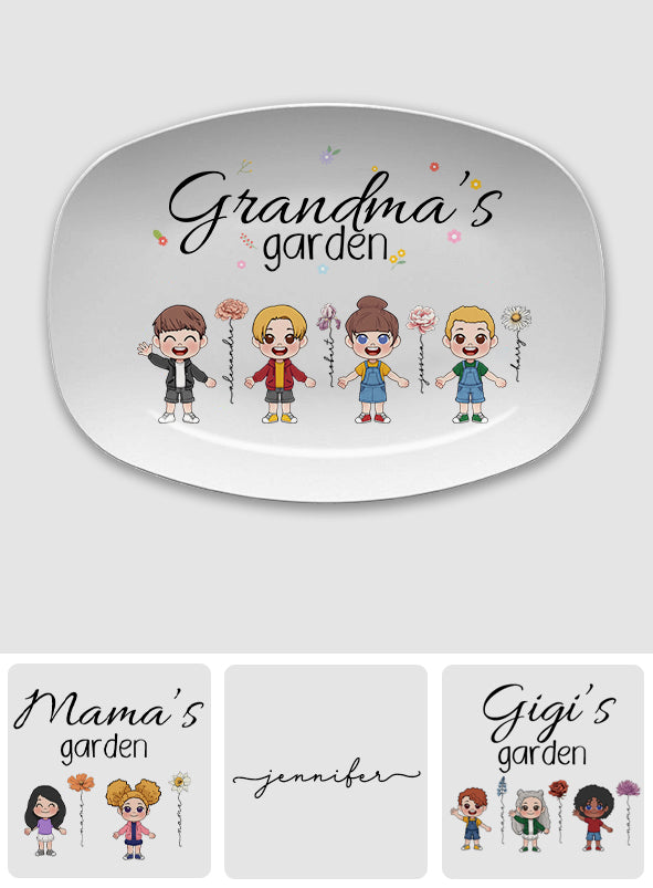 If Nana Were Flowers - Personalized Grandma Plate