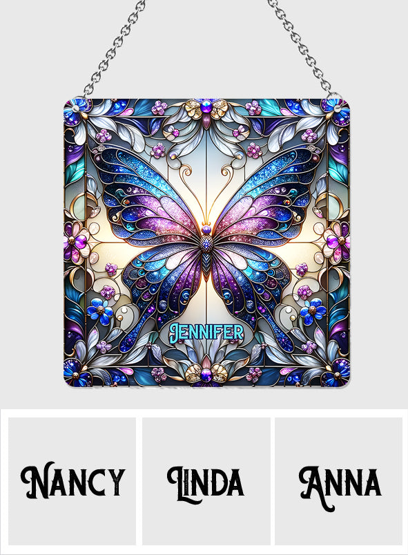 Love Butterflies - Personalized Butterfly Window Hanging Suncatcher Ornament