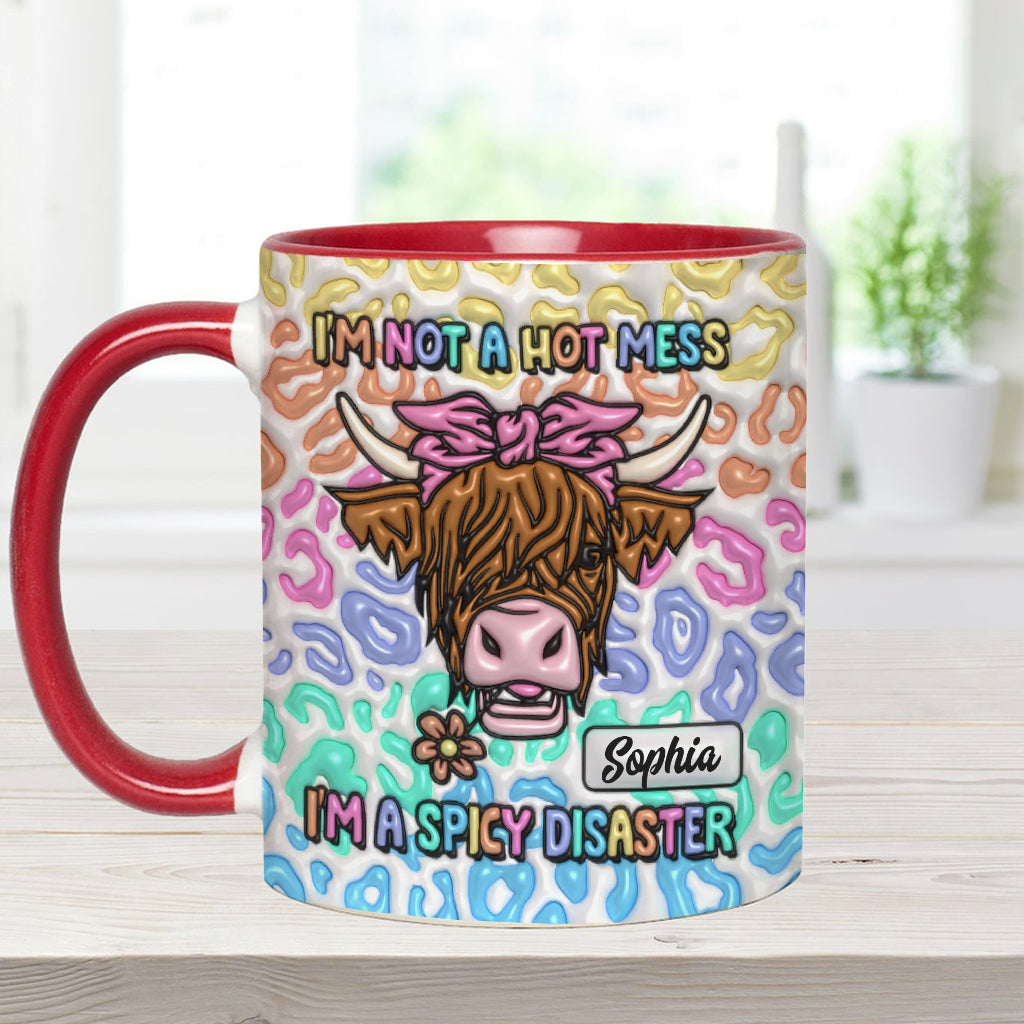 I'm Not A Hot Mess - Personalized Accent Mug
