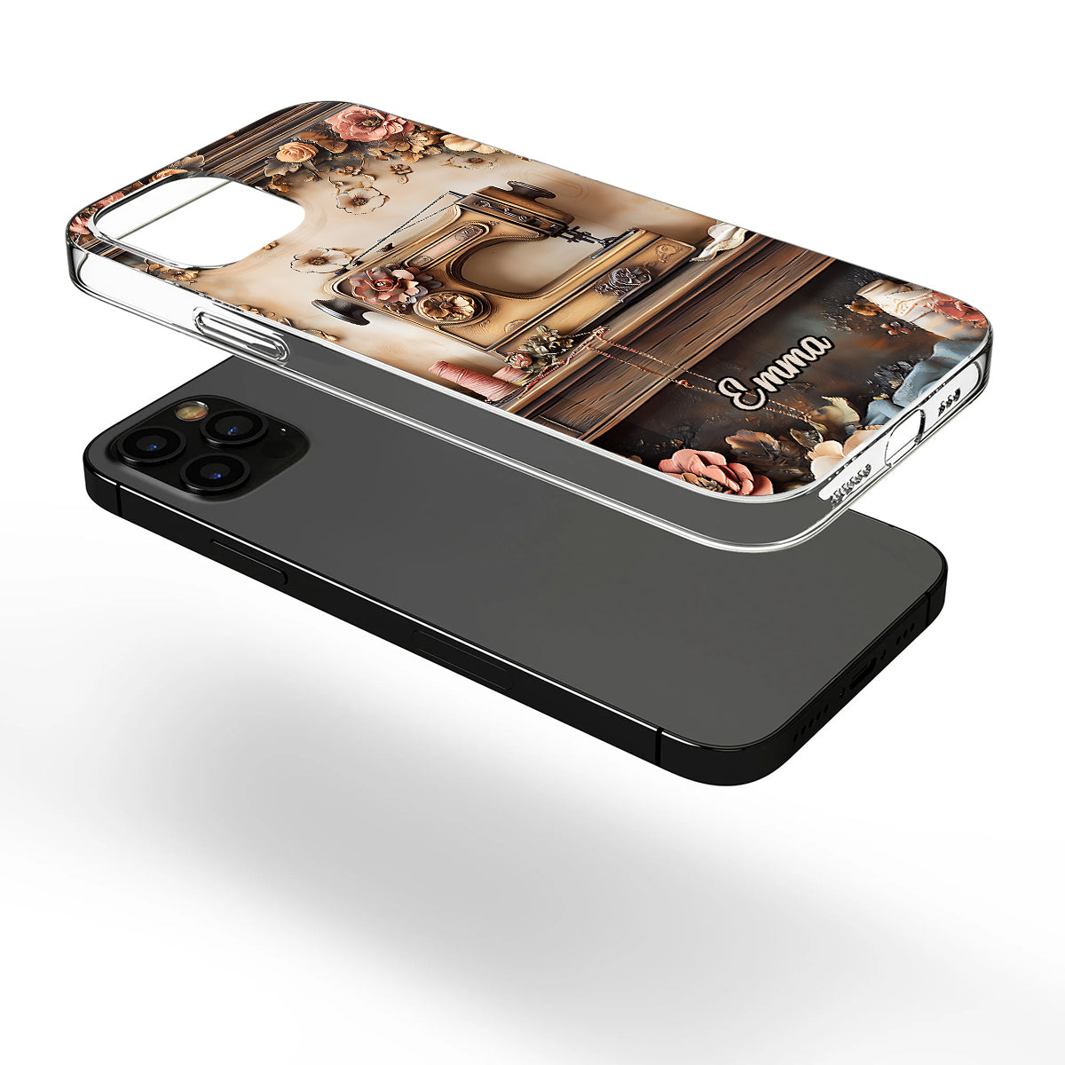 Beautiful Sewing Machine - Personalized Sewing Clear Phone Case
