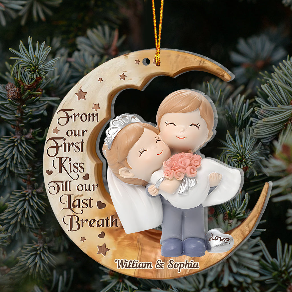 I Love You To The Moon - Personalized Couple Ornament
