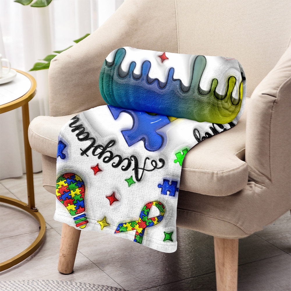 Autism Awareness - Personalized Autism Awareness Blanket