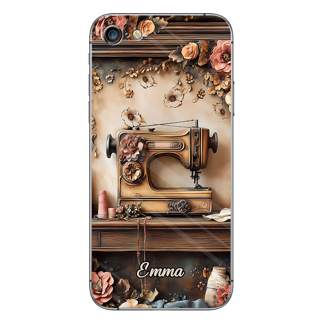 Beautiful Sewing Machine - Personalized Sewing Clear Phone Case