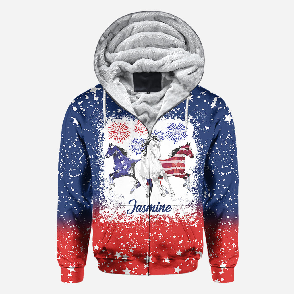 Horse Independence Day Pattern - Personalized Horse All Over Shirt