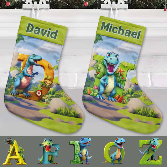 Dinosaur Alphabet - Personalized Kid Christmas Stockings