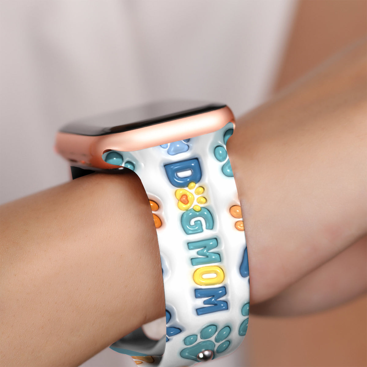 Meilleur papa/maman de chien au monde - Bracelet Apple Watch personnalisé pour chien