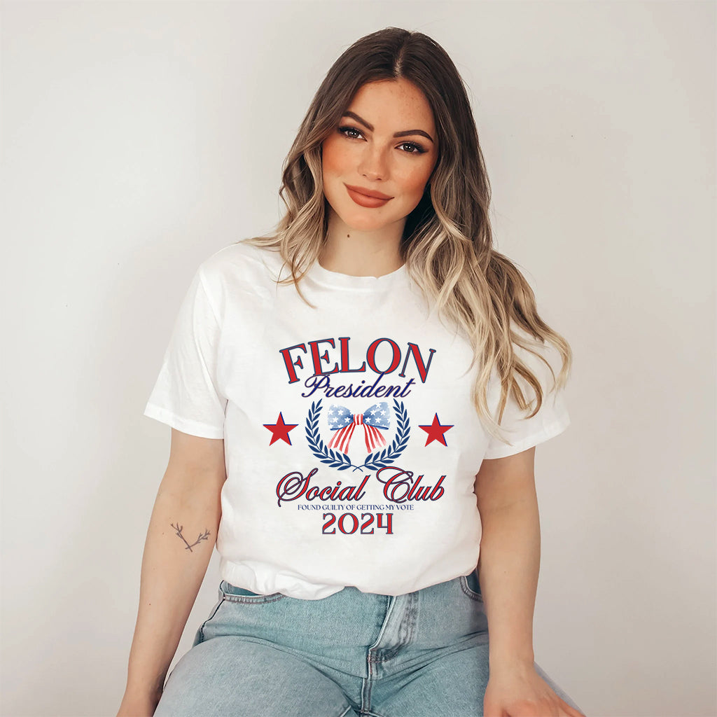 FeI0n President Social Club T-Shirt, Präsident Trump Coquette Shirt, Präsident 2024 Shirt, Republikanisches Shirt, Amerika-Shirt