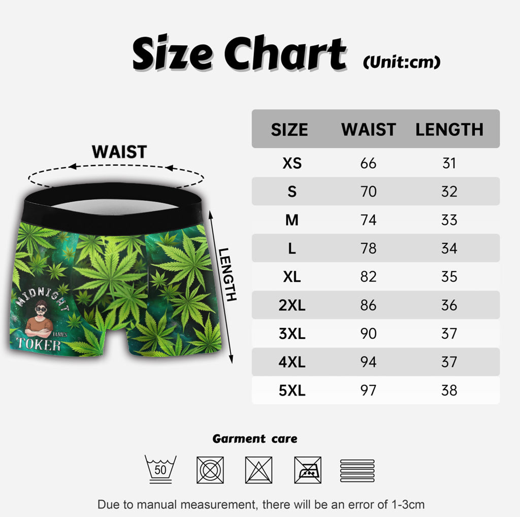 Midnight Toker - Personalized Weed Men’s Boxer Briefs