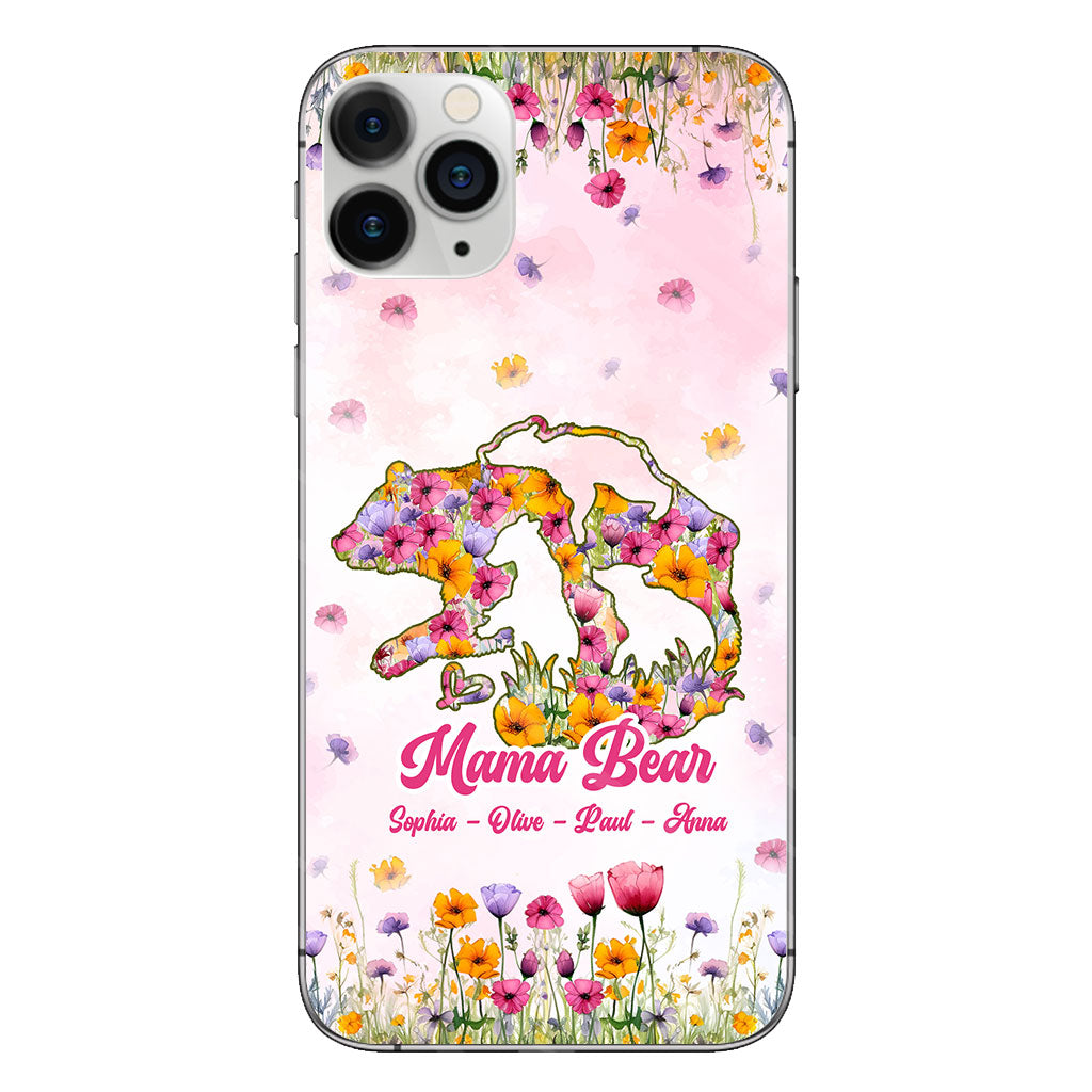Mama Bear - Personalized Mother Clear Phone Case