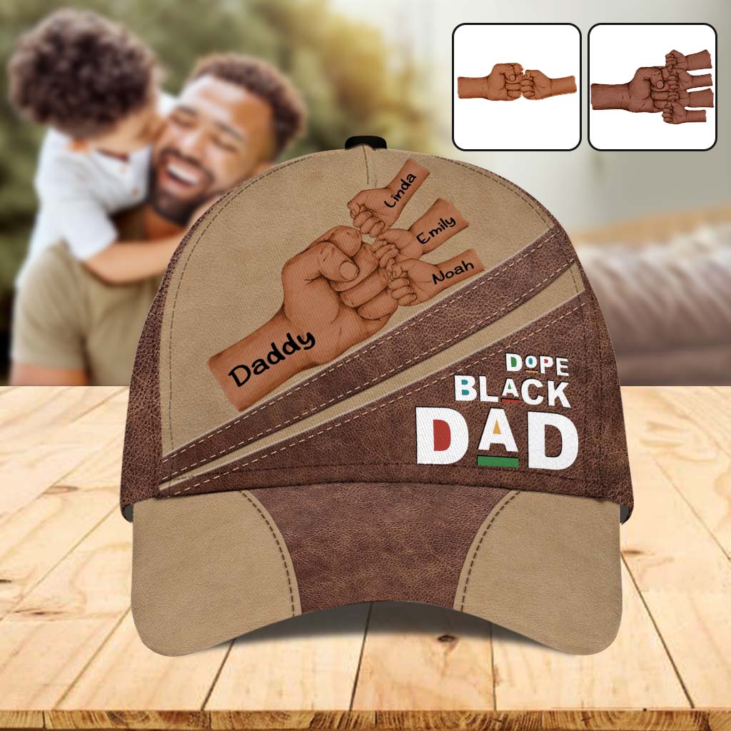 Dopest Dad - Personalized African American Classic Cap