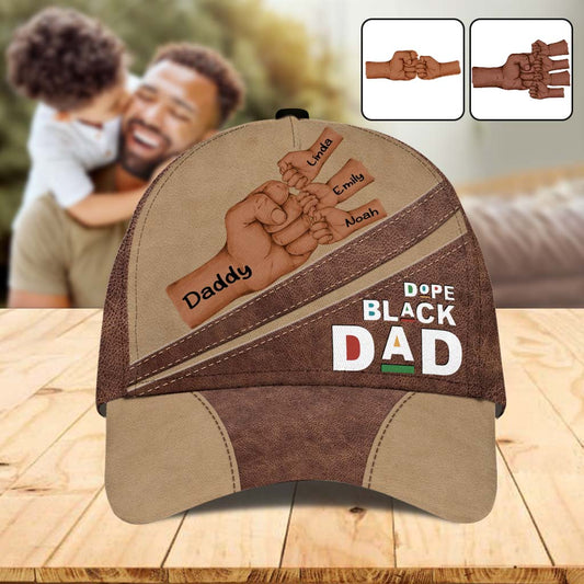 Dopest Dad - Personalized African American Classic Cap