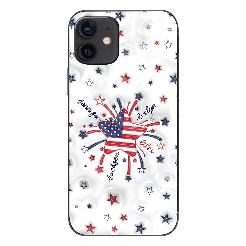 Grandma's Little Star 4th Of July - Personalized Grandma Phone Case