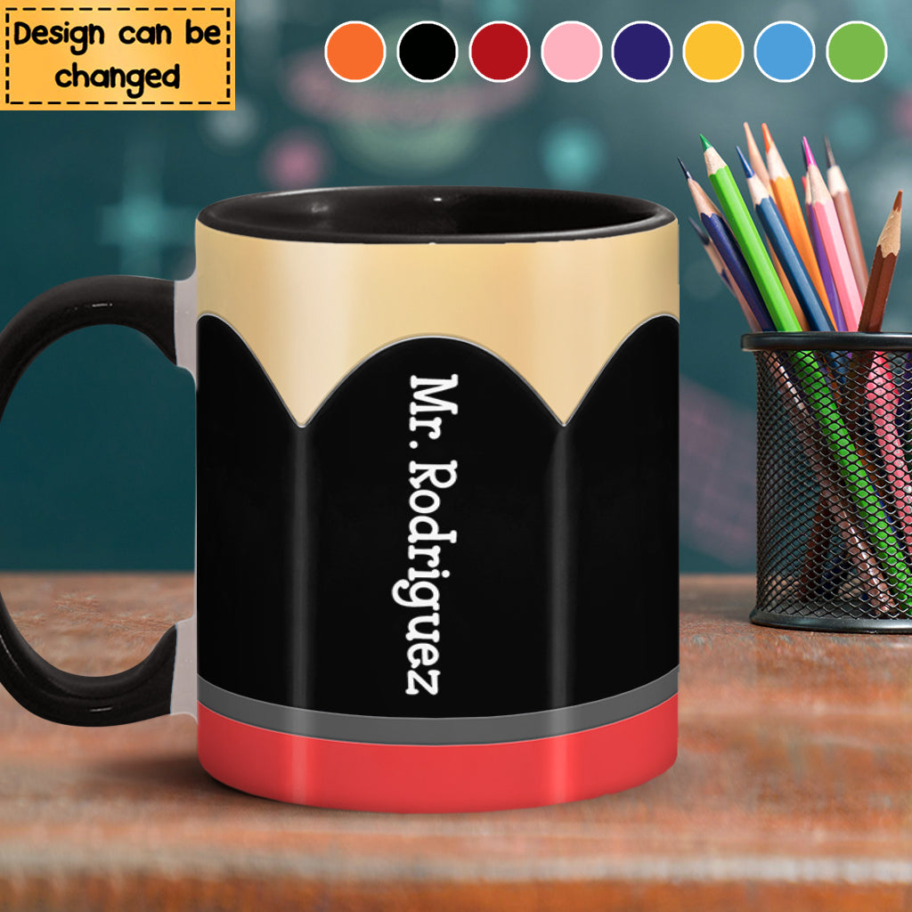 Lehrerstift – Personalisierte Tasse mit Lehrermotiv