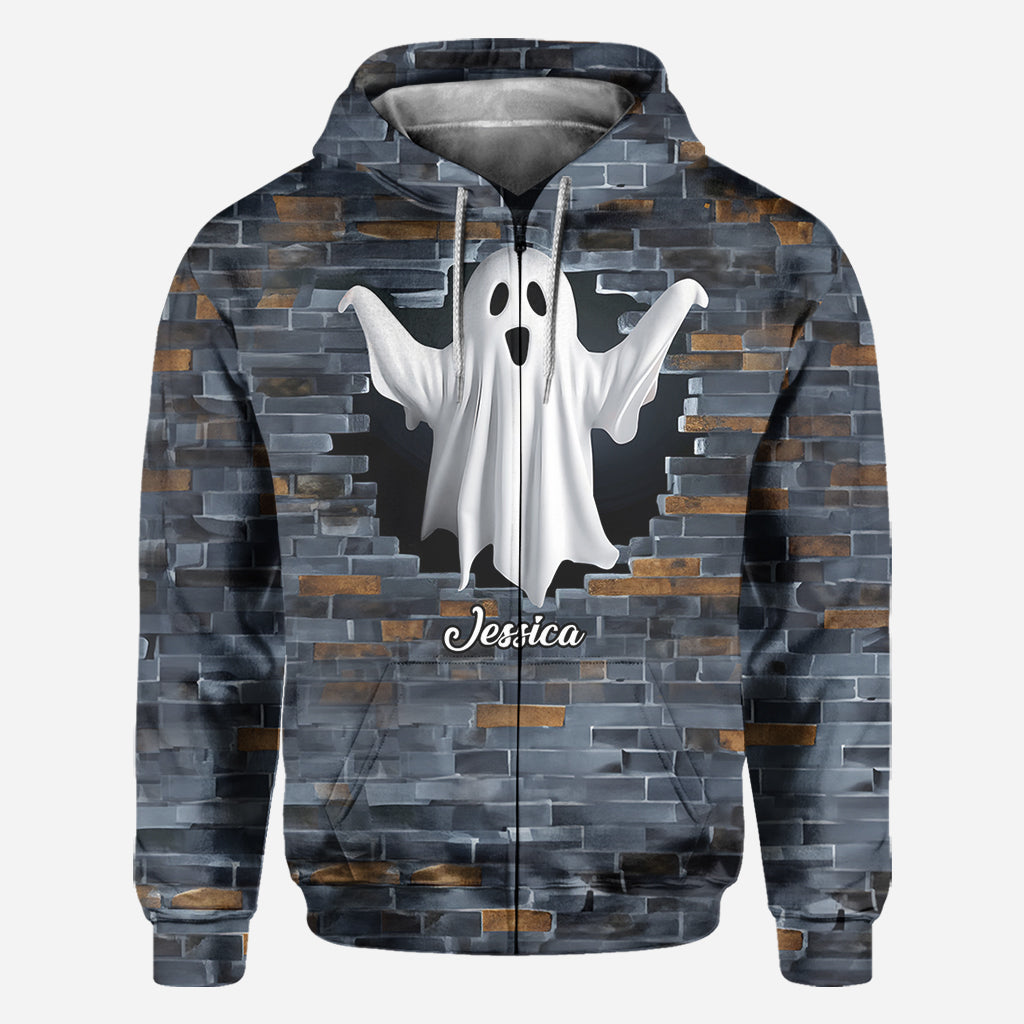 Funny Ghost Couple - Personalized Couple All Over Shirt