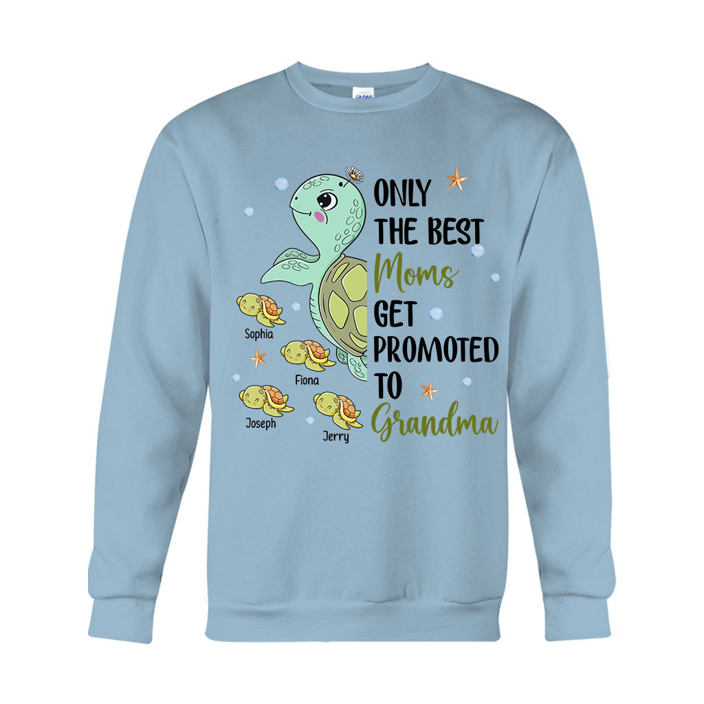 Nur die besten Mütter werden zur Oma befördert – Personalisiertes Oma-T-Shirt und Hoodie