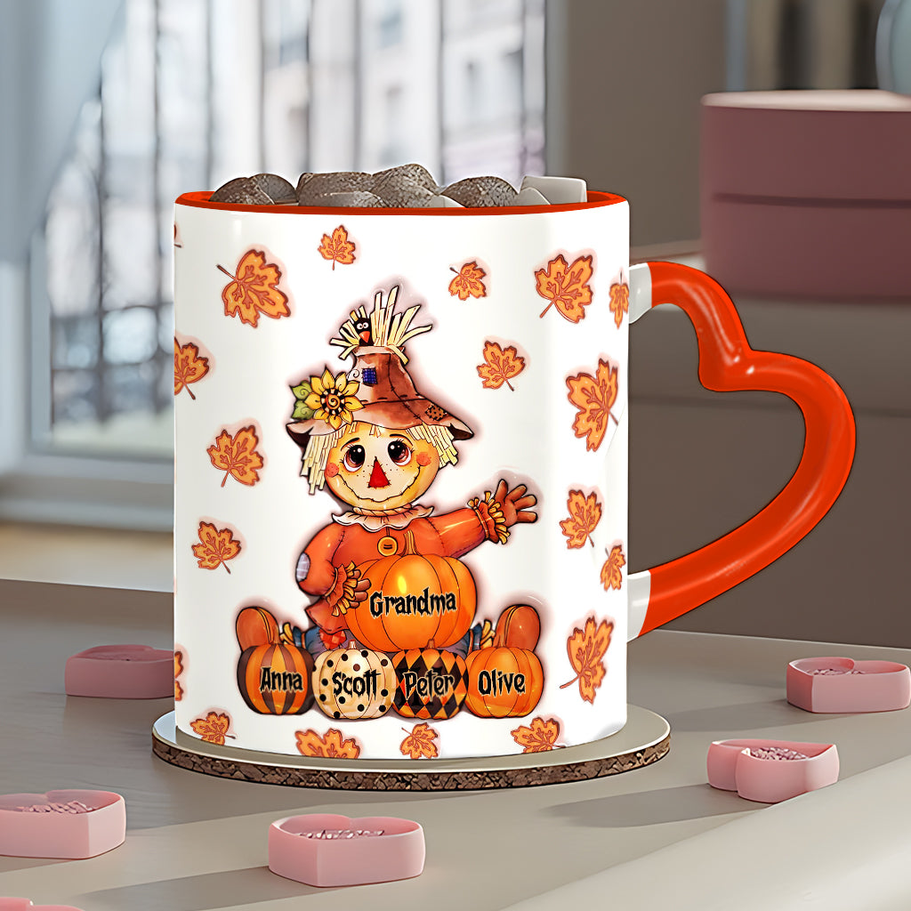 Oma Herbst - Personalisierte Oma Herzgriff-Tasse