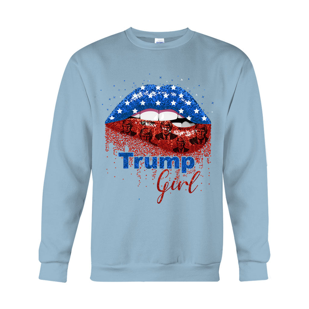 American Lips Trump Girl 2024 – T-Shirt und Hoodie