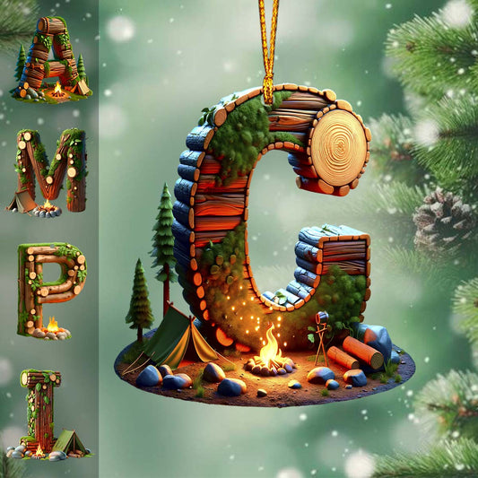 Camping Letter - Personalized Camping Ornament