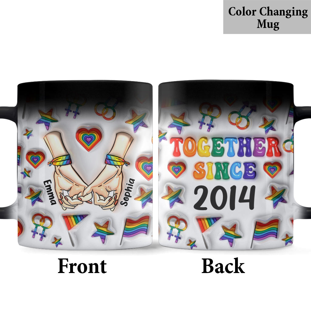 Ensemble depuis - Mug personnalisé de soutien LGBT