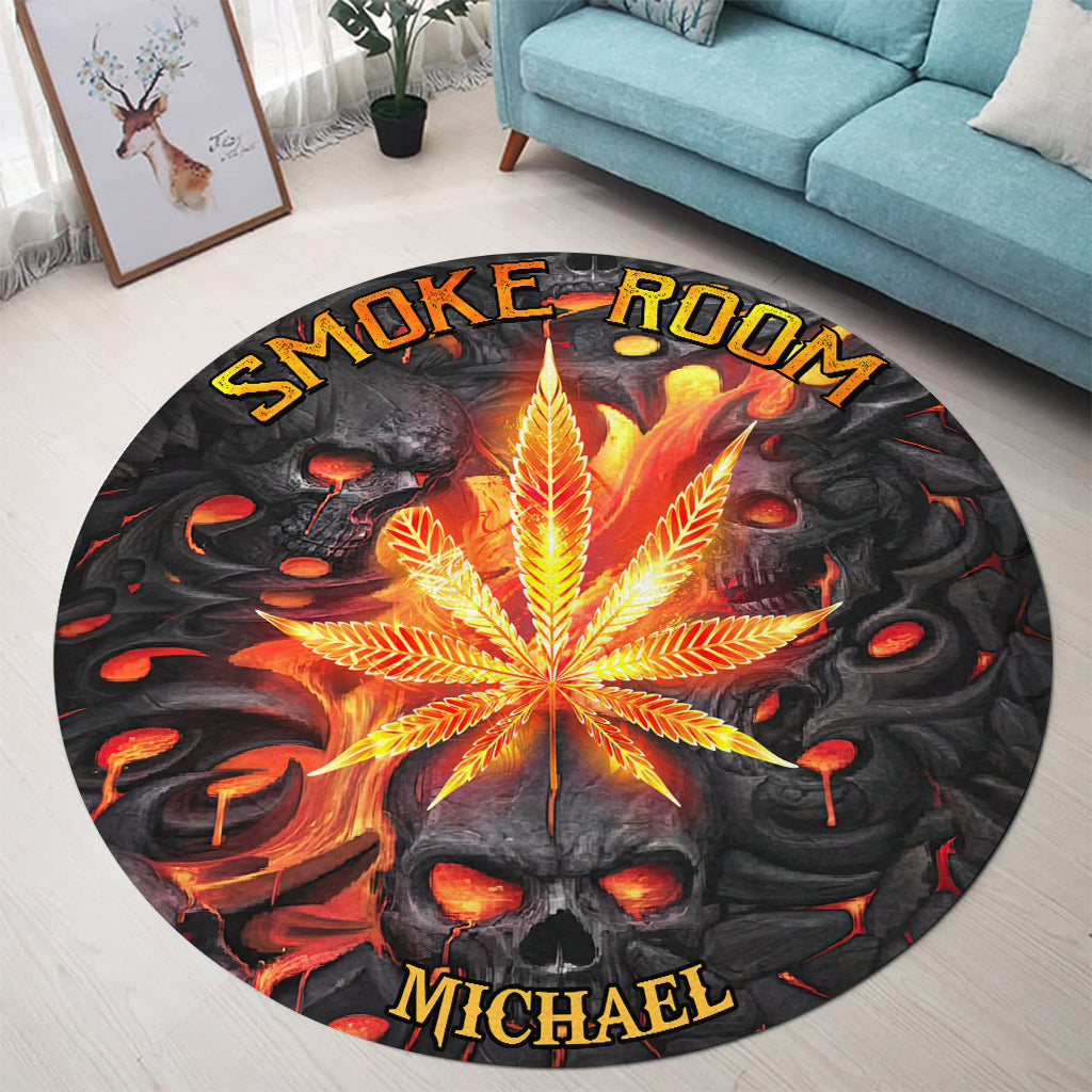Smoke Room - Personalized Weed Round Rug