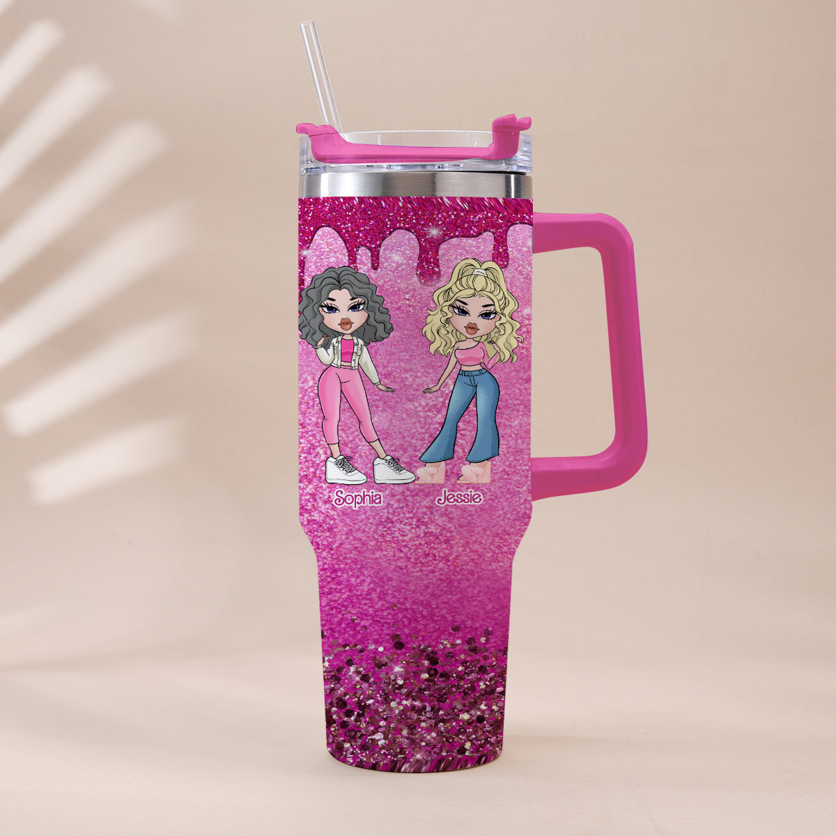 Like Mother Like Daughter - Personalized Mother Tumbler With Handle