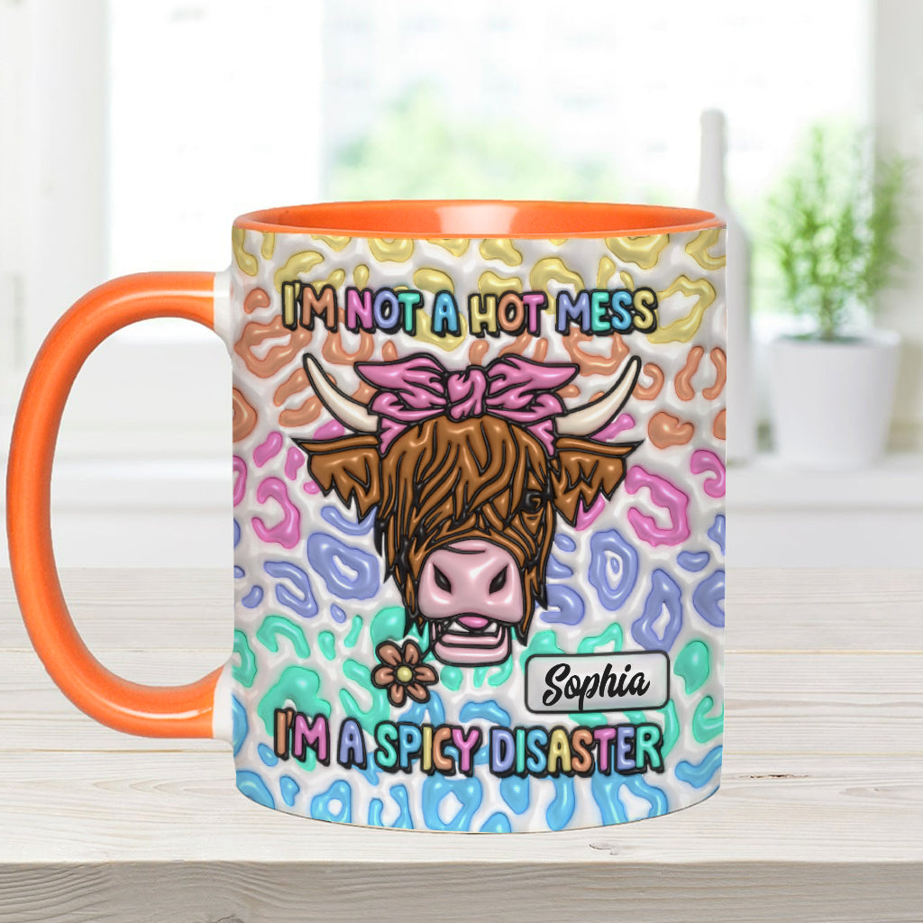 I'm Not A Hot Mess - Personalized Accent Mug
